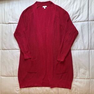 BP Red Women's Long Cardigan Size XL 100% Cotton